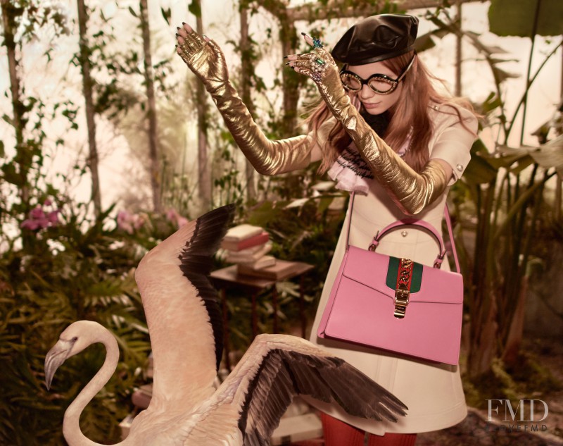 Polina Oganicheva featured in  the Gucci advertisement for Pre-Fall 2016