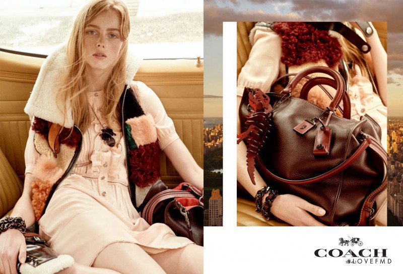 Rianne Van Rompaey featured in  the Coach advertisement for Pre-Fall 2016