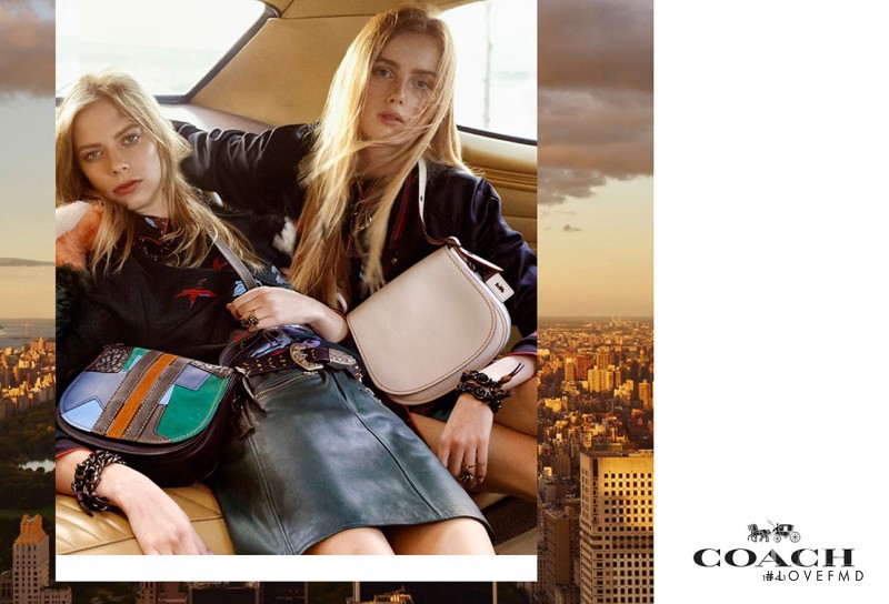 Lexi Boling featured in  the Coach advertisement for Pre-Fall 2016