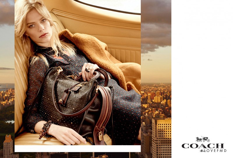 Lexi Boling featured in  the Coach advertisement for Pre-Fall 2016