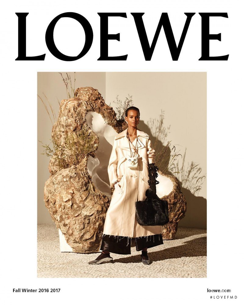 Liya Kebede featured in  the Loewe advertisement for Autumn/Winter 2016