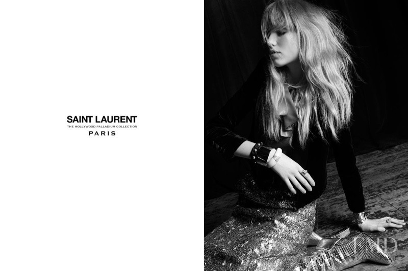 Grace Hartzel featured in  the Saint Laurent Hollywood Palladium advertisement for Autumn/Winter 2016