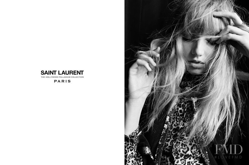 Grace Hartzel featured in  the Saint Laurent Hollywood Palladium advertisement for Autumn/Winter 2016