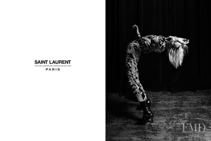 Lili Sumner featured in  the Saint Laurent Hollywood Palladium advertisement for Autumn/Winter 2016