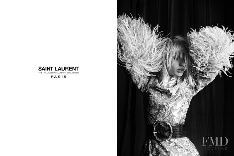 Lili Sumner featured in  the Saint Laurent Hollywood Palladium advertisement for Autumn/Winter 2016