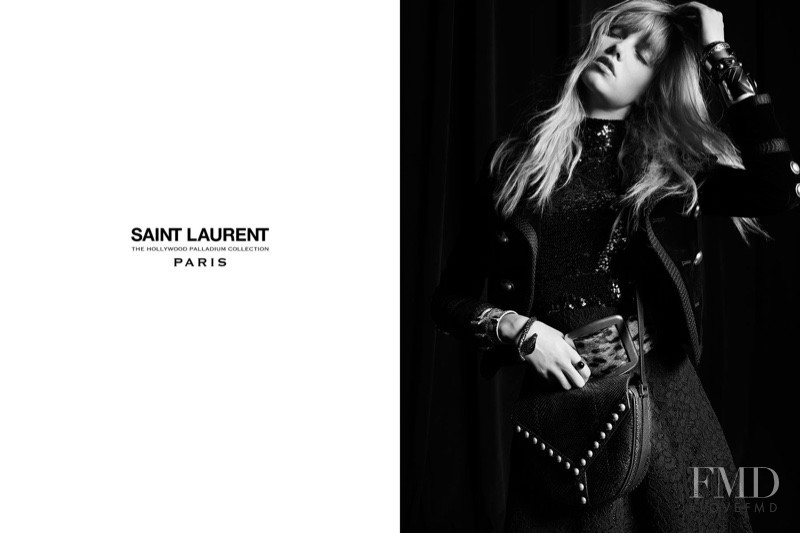 Grace Hartzel featured in  the Saint Laurent Hollywood Palladium advertisement for Autumn/Winter 2016