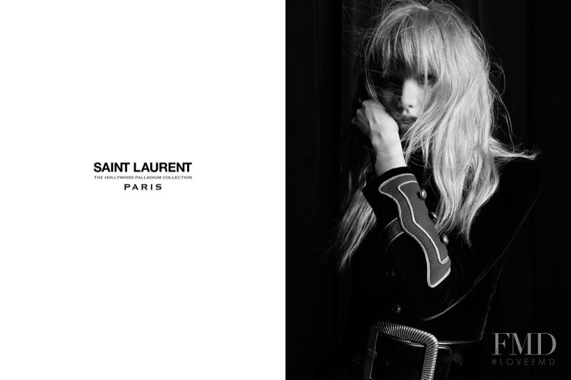Grace Hartzel featured in  the Saint Laurent Hollywood Palladium advertisement for Autumn/Winter 2016