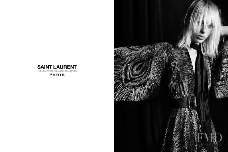 Lili Sumner featured in  the Saint Laurent Hollywood Palladium advertisement for Autumn/Winter 2016