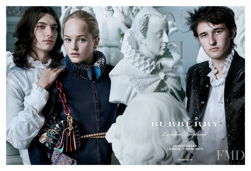 Jean Campbell featured in  the Burberry London advertisement for Autumn/Winter 2016