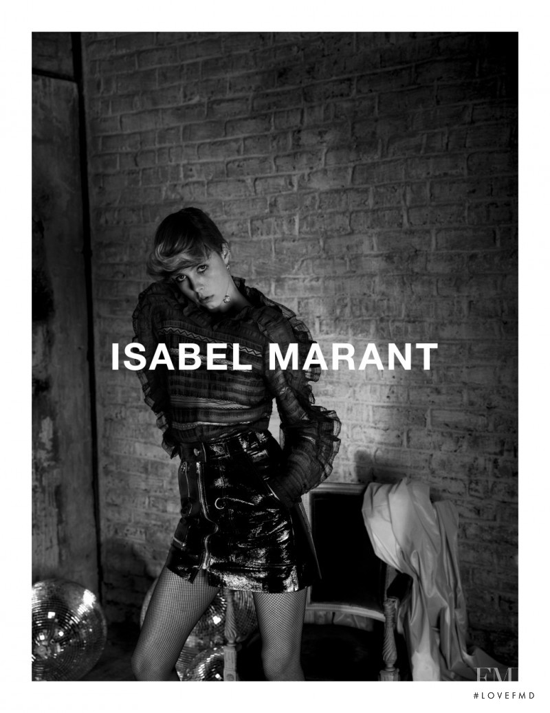 Edie Campbell featured in  the Isabel Marant advertisement for Autumn/Winter 2016