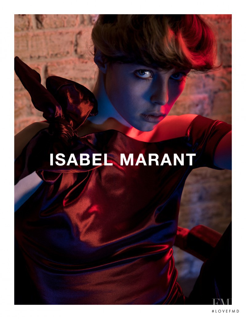 Edie Campbell featured in  the Isabel Marant advertisement for Autumn/Winter 2016