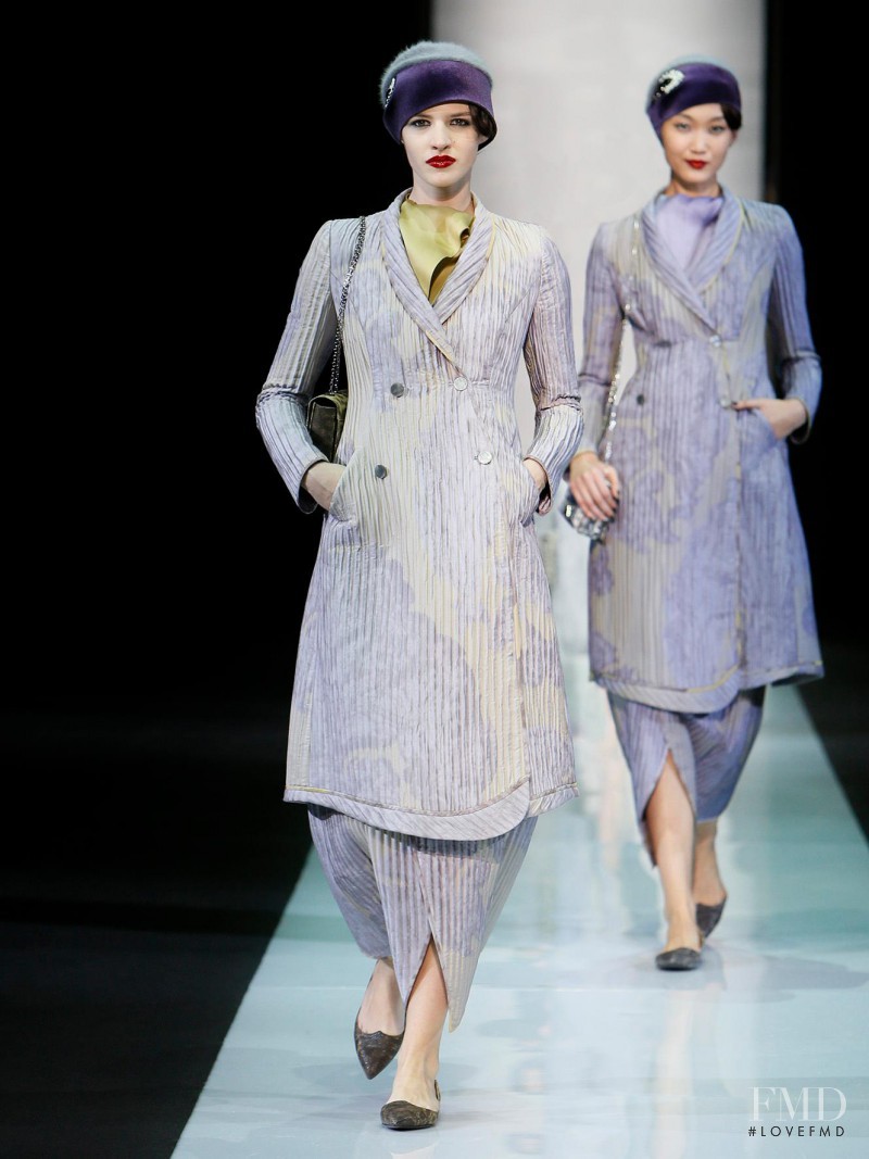 Asia Piwka featured in  the Emporio Armani fashion show for Autumn/Winter 2013