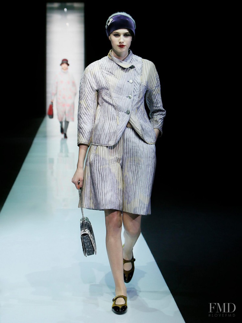 Dauphine McKee featured in  the Emporio Armani fashion show for Autumn/Winter 2013