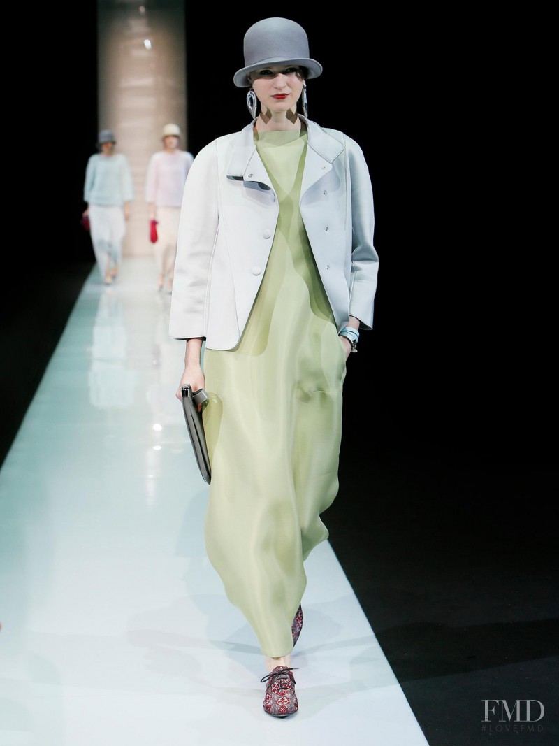 Magdalena Langrova featured in  the Emporio Armani fashion show for Autumn/Winter 2013