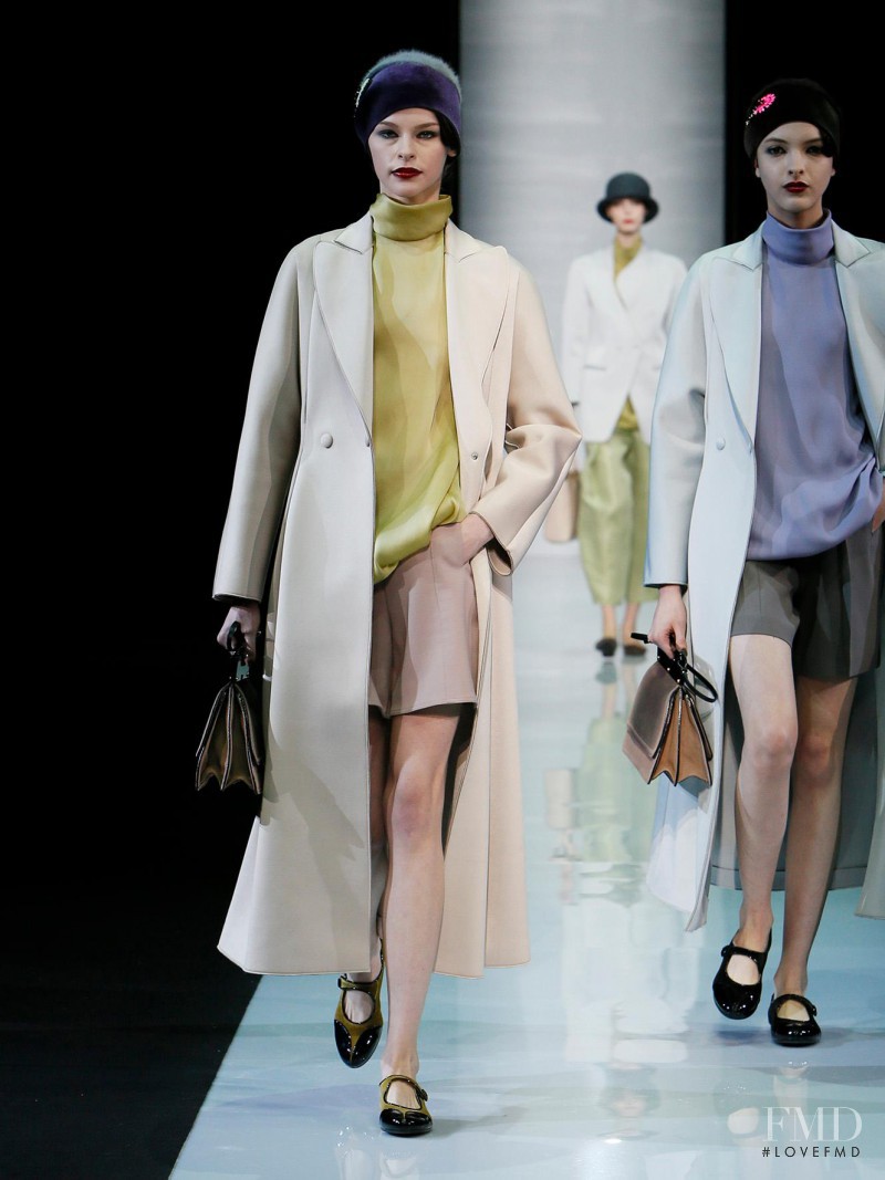 Courtney Shallcross featured in  the Emporio Armani fashion show for Autumn/Winter 2013