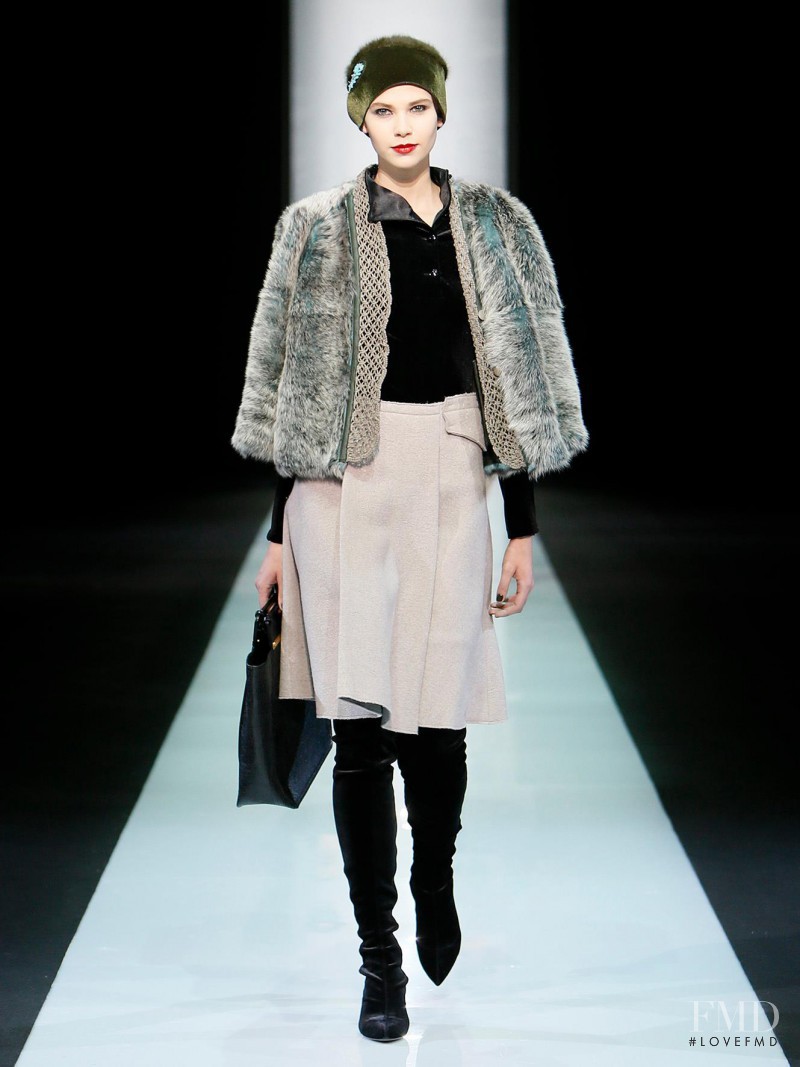 Amra Cerkezovic featured in  the Emporio Armani fashion show for Autumn/Winter 2013