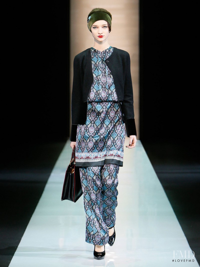 Anastasija Titko featured in  the Emporio Armani fashion show for Autumn/Winter 2013