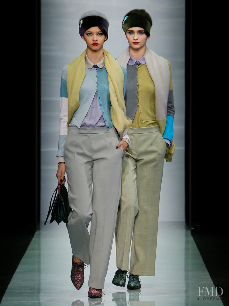 Ella Kandyba featured in  the Emporio Armani fashion show for Autumn/Winter 2013