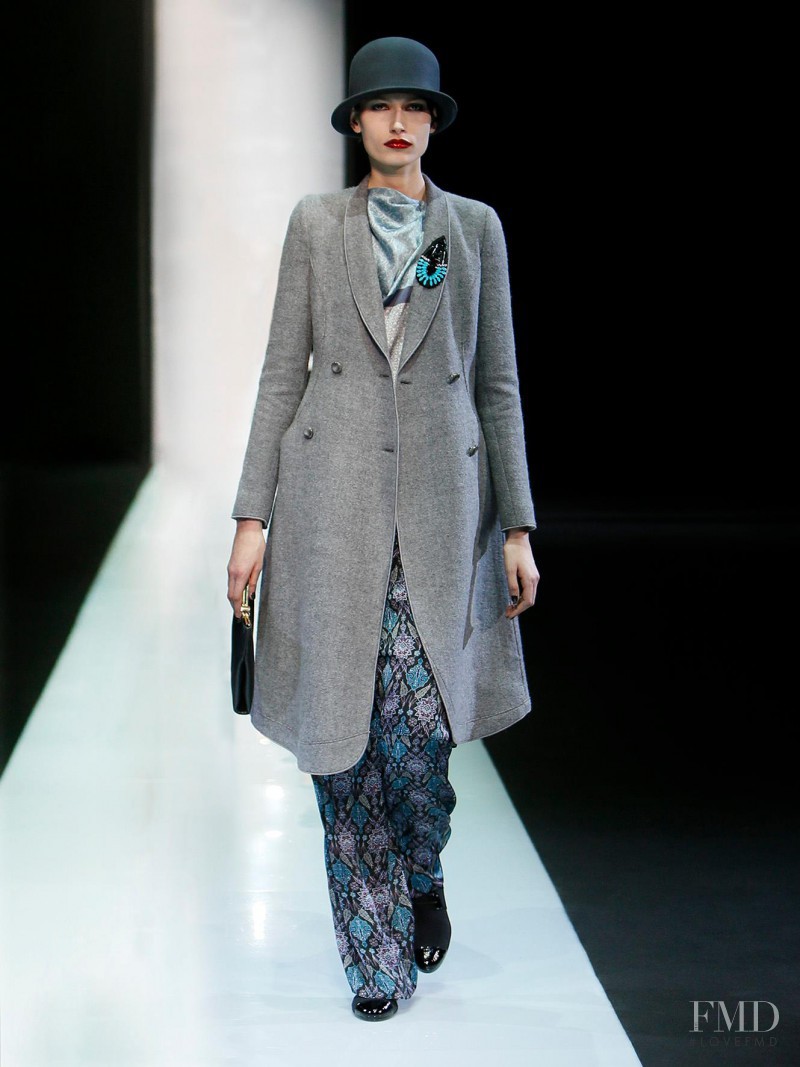 Paulina Kubac featured in  the Emporio Armani fashion show for Autumn/Winter 2013