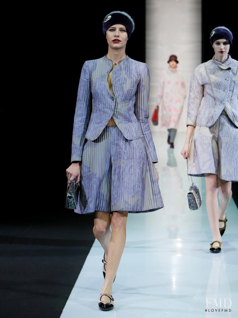Phenelope Wulff featured in  the Emporio Armani fashion show for Autumn/Winter 2013