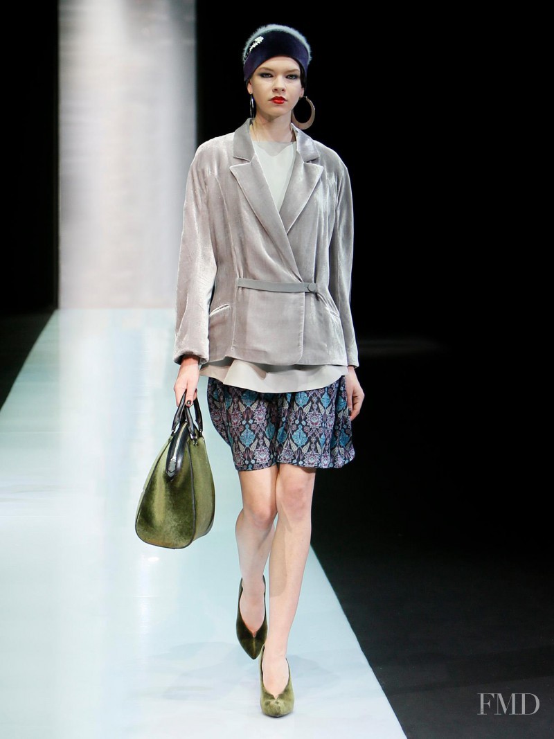 Valerija Sestic featured in  the Emporio Armani fashion show for Autumn/Winter 2013