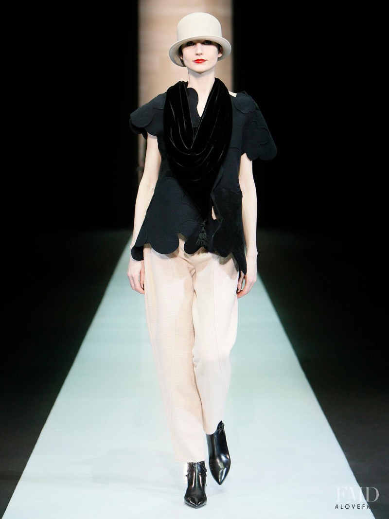 Agnese Zogla featured in  the Emporio Armani fashion show for Autumn/Winter 2013