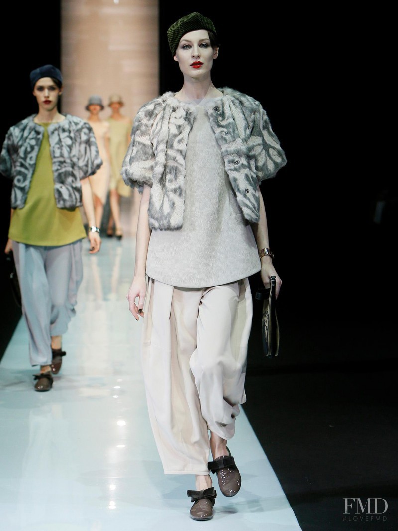 Elena Egorova featured in  the Emporio Armani fashion show for Autumn/Winter 2013