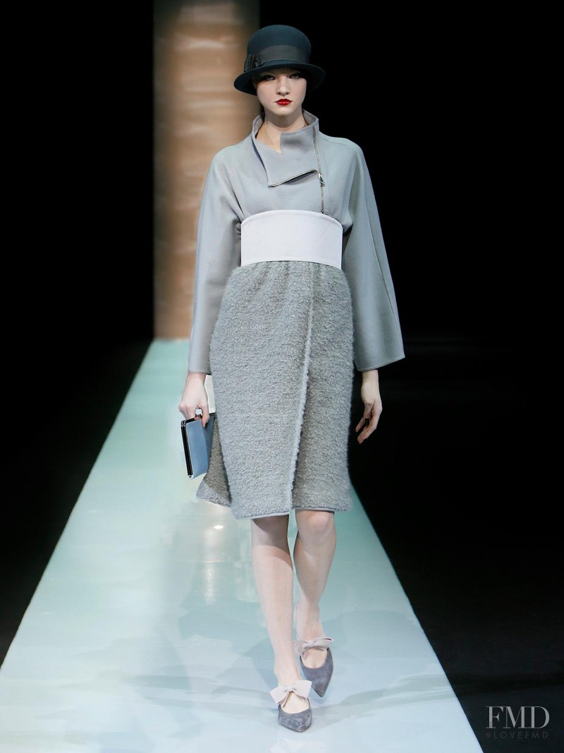 Anastasia Ivanova featured in  the Emporio Armani fashion show for Autumn/Winter 2013