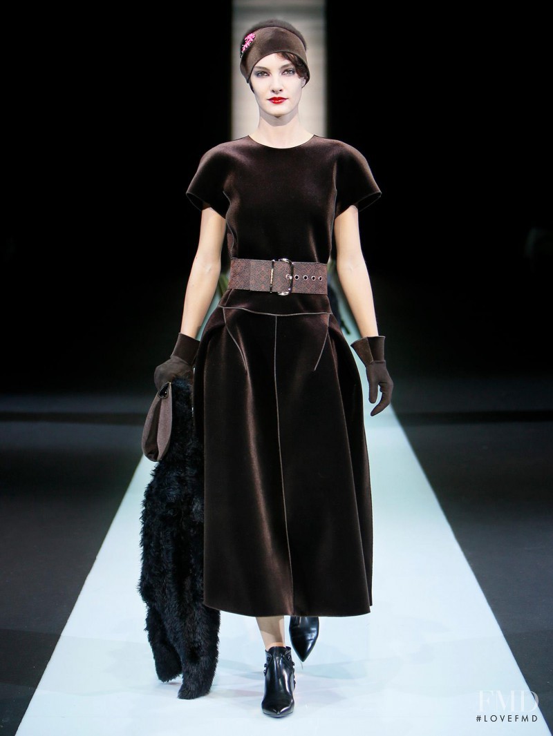 Mariana Coldebella featured in  the Emporio Armani fashion show for Autumn/Winter 2013