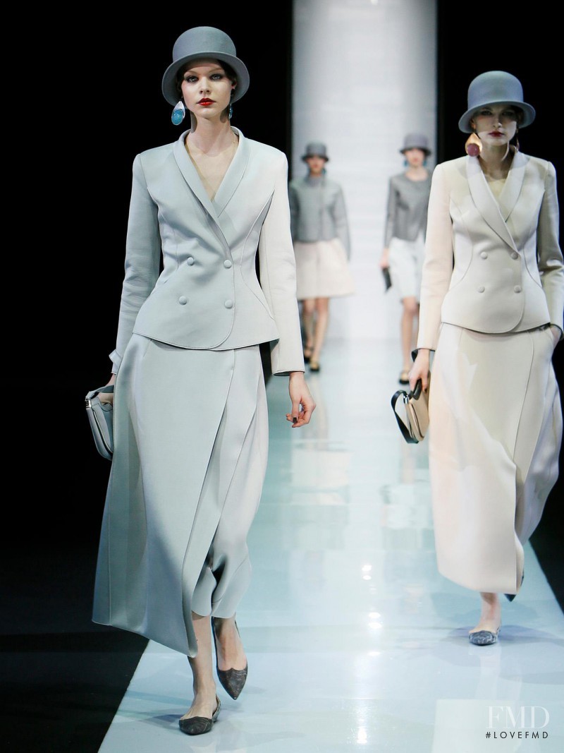 Carolin Loosen featured in  the Emporio Armani fashion show for Autumn/Winter 2013