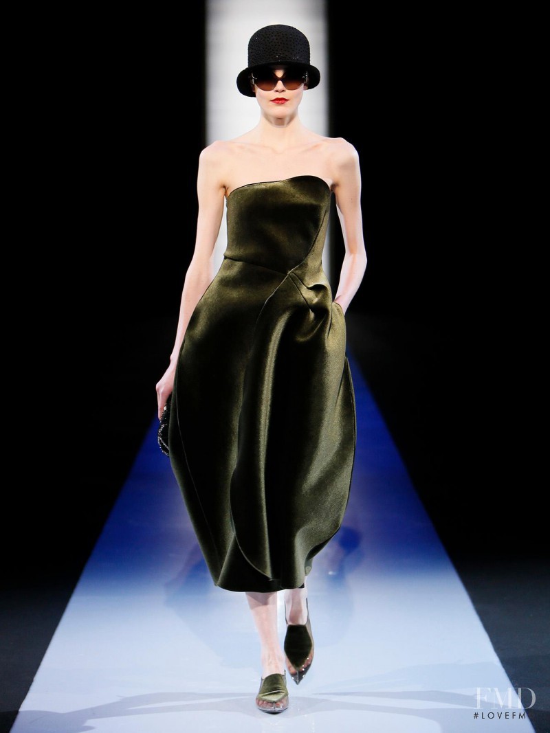 Daphne Velghe featured in  the Emporio Armani fashion show for Autumn/Winter 2013