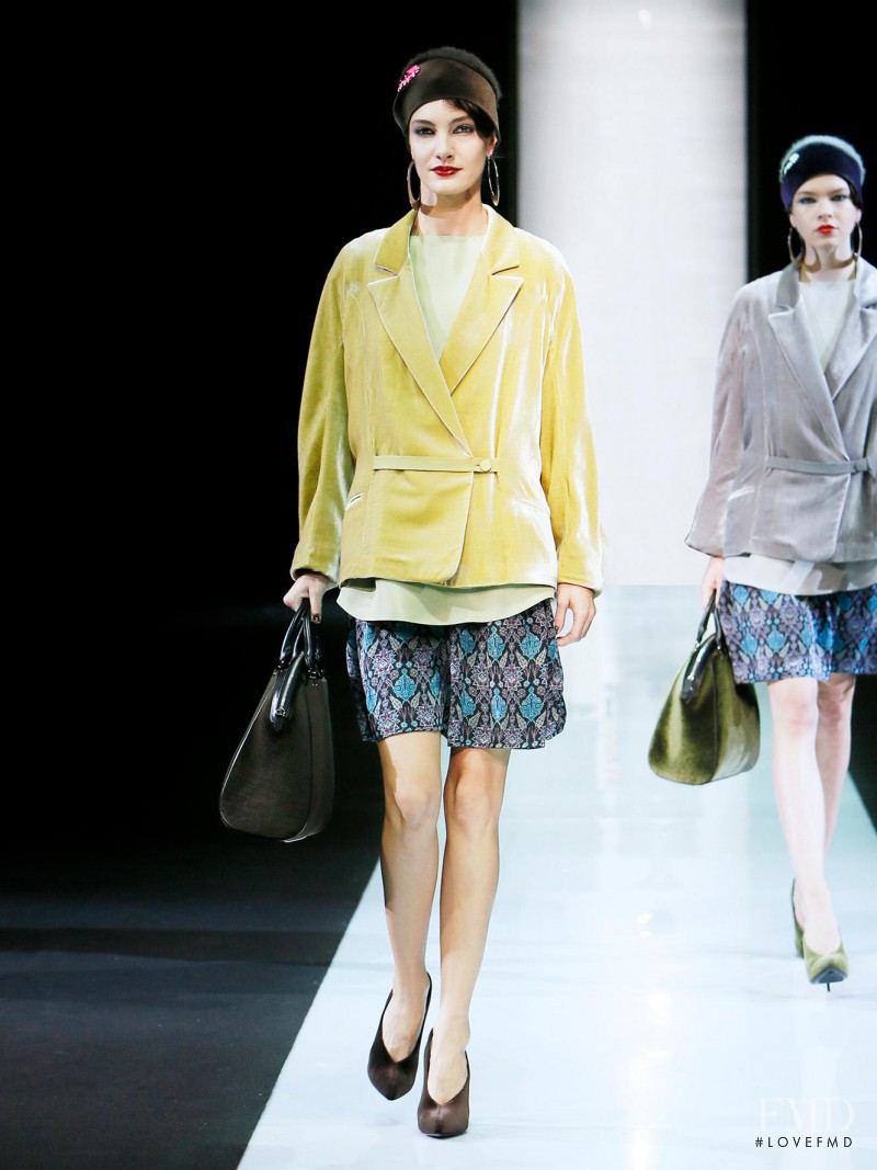 Mariana Coldebella featured in  the Emporio Armani fashion show for Autumn/Winter 2013