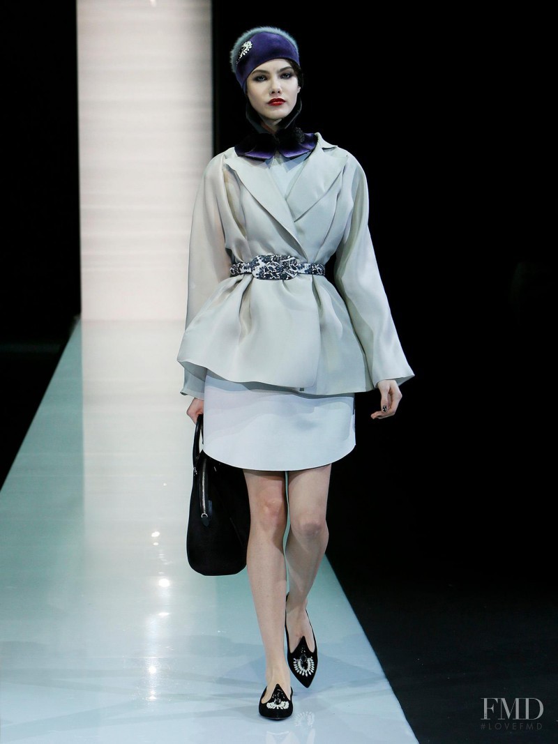 Paula Mulazzani featured in  the Emporio Armani fashion show for Autumn/Winter 2013