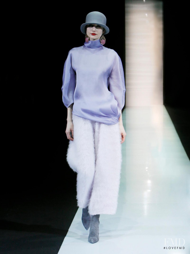Agnese Zogla featured in  the Emporio Armani fashion show for Autumn/Winter 2013