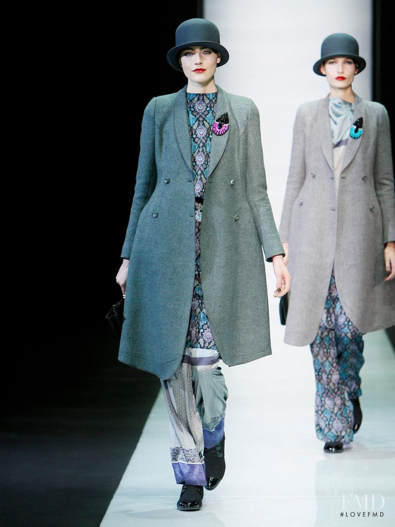 Daphne Velghe featured in  the Emporio Armani fashion show for Autumn/Winter 2013