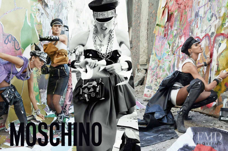 Anja Rubik featured in  the Moschino advertisement for Autumn/Winter 2016