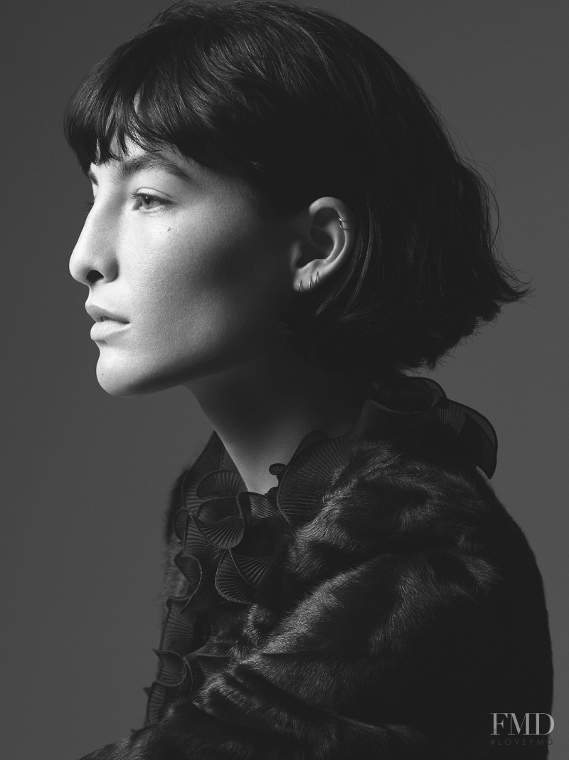 Heather Kemesky featured in  the Giorgio Armani advertisement for Autumn/Winter 2016