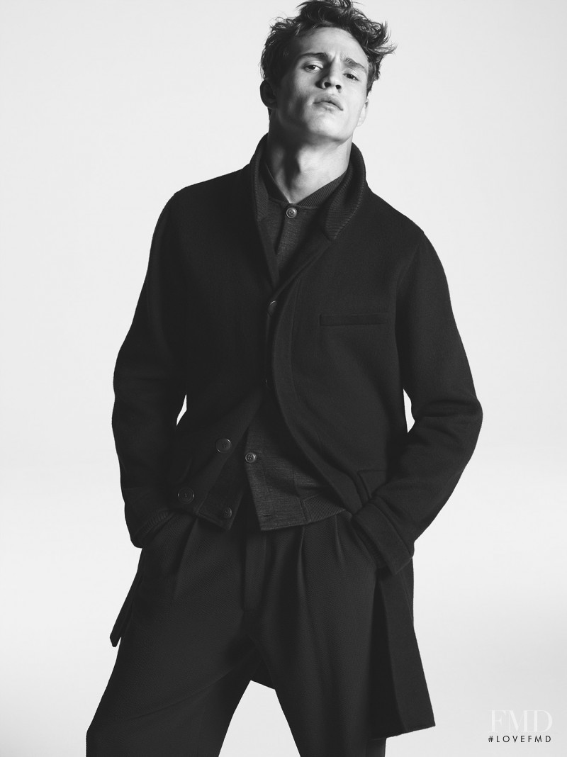 Julian Schneyder featured in  the Giorgio Armani advertisement for Autumn/Winter 2016