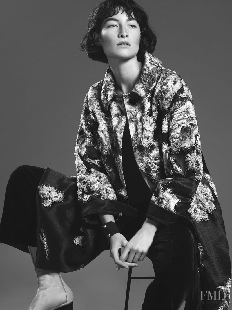 Heather Kemesky featured in  the Giorgio Armani advertisement for Autumn/Winter 2016
