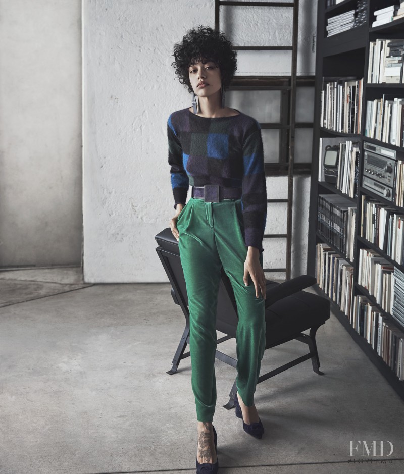 Damaris Goddrie featured in  the Emporio Armani advertisement for Autumn/Winter 2016