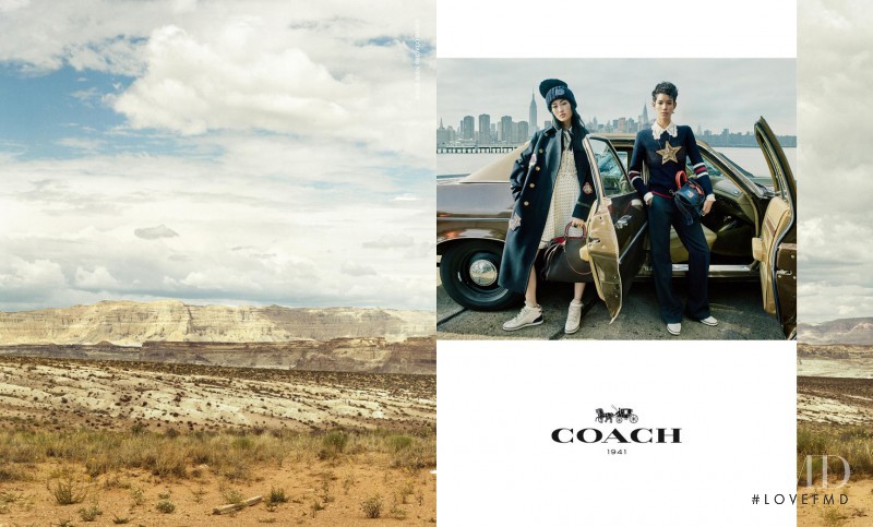 Janiece Dilone featured in  the Coach advertisement for Autumn/Winter 2016