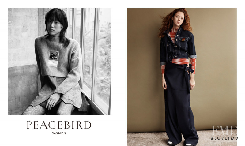 So Ra Choi featured in  the Peacebird advertisement for Autumn/Winter 2016