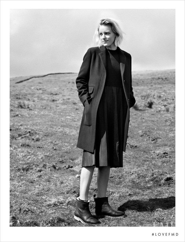 Erika Linder featured in  the Margaret Howell advertisement for Autumn/Winter 2016