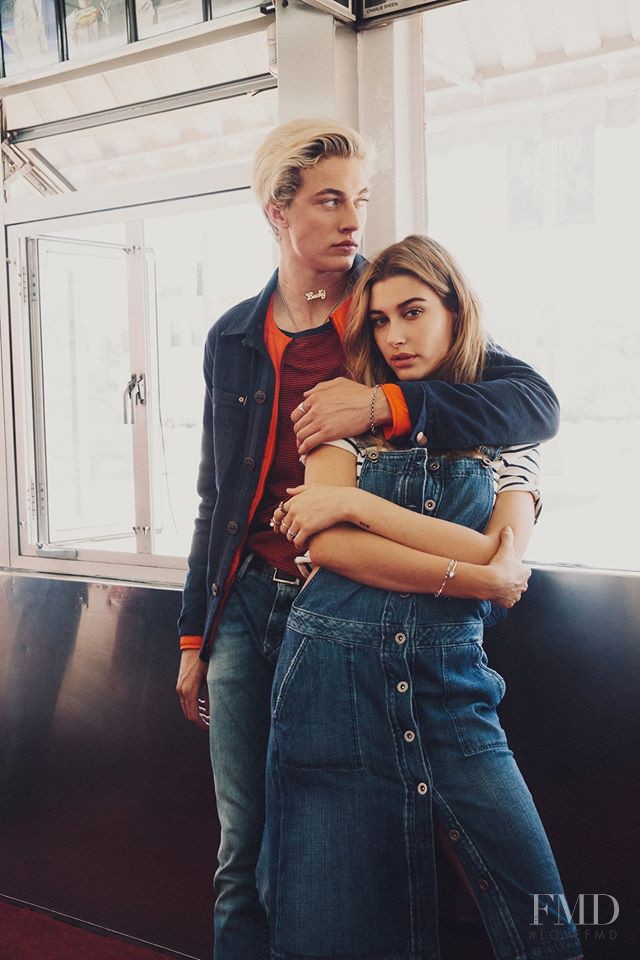 Hailey Baldwin Bieber featured in  the Tommy Hilfiger Denim advertisement for Autumn/Winter 2016