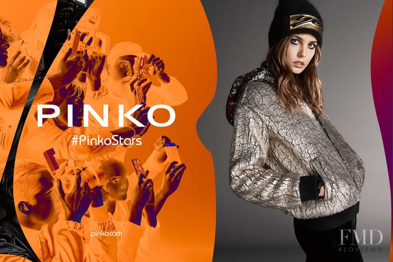 Nadja Bender featured in  the Pinko advertisement for Autumn/Winter 2016