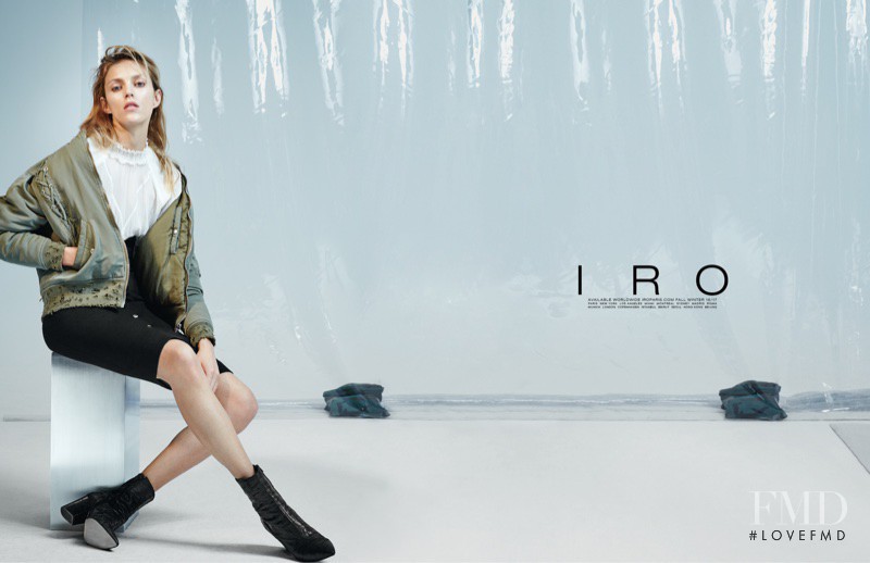 Anja Rubik featured in  the IRO Paris advertisement for Autumn/Winter 2016