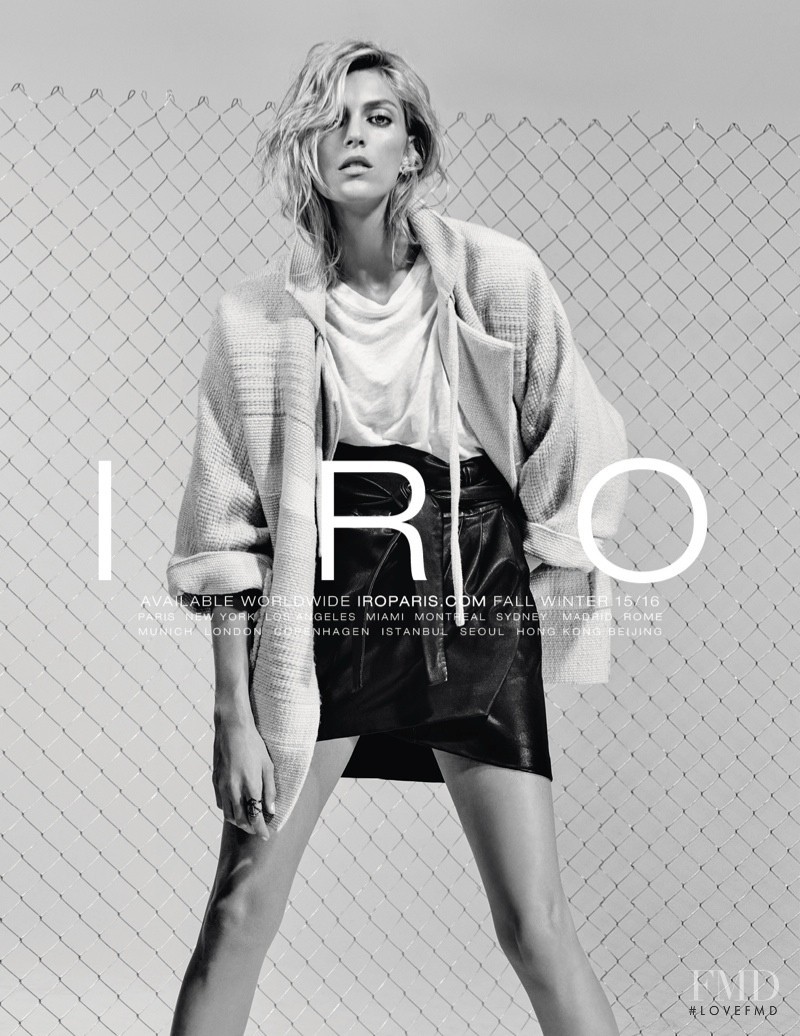 Anja Rubik featured in  the IRO Paris advertisement for Autumn/Winter 2016