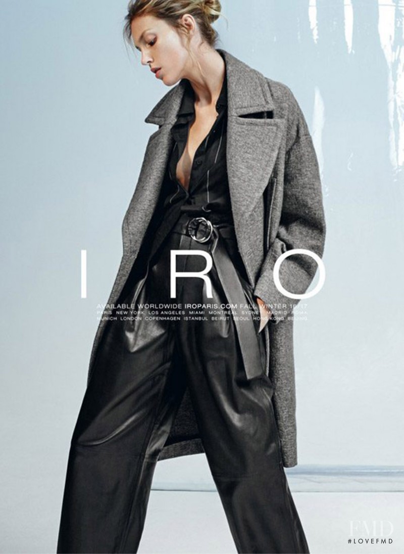 Anja Rubik featured in  the IRO Paris advertisement for Autumn/Winter 2016