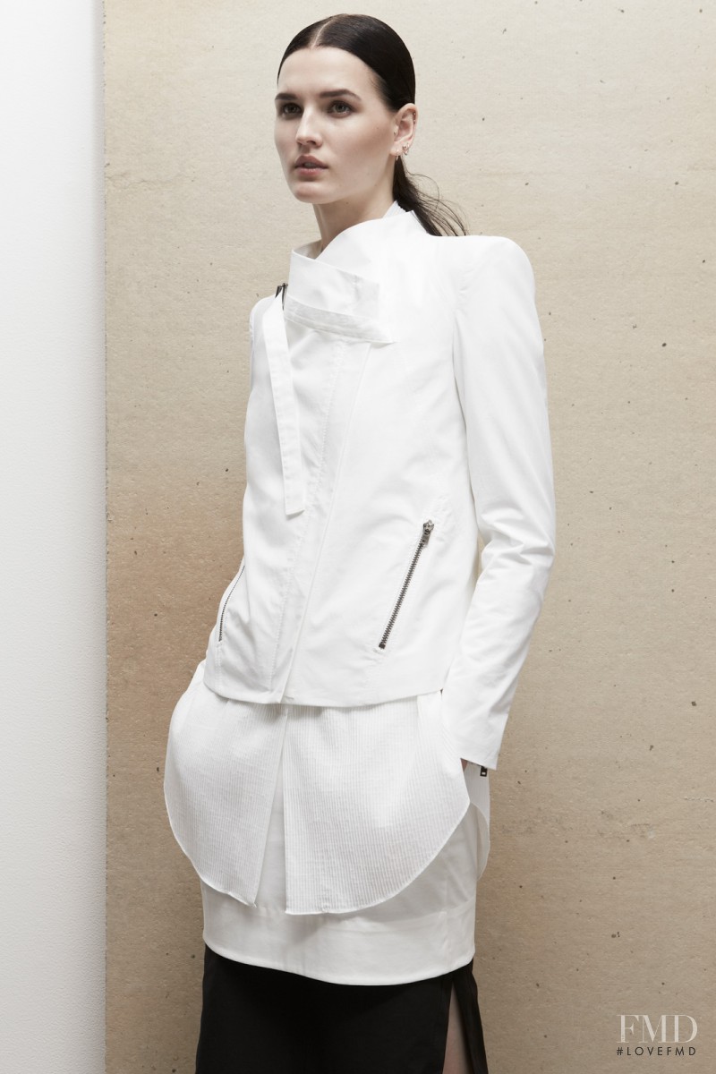 Katlin Aas featured in  the Helmut Lang fashion show for Resort 2014