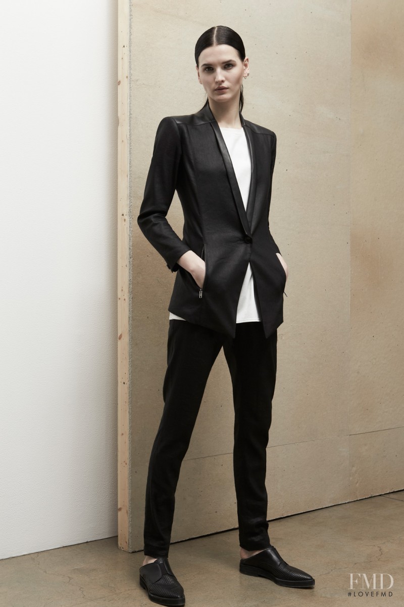 Katlin Aas featured in  the Helmut Lang fashion show for Resort 2014